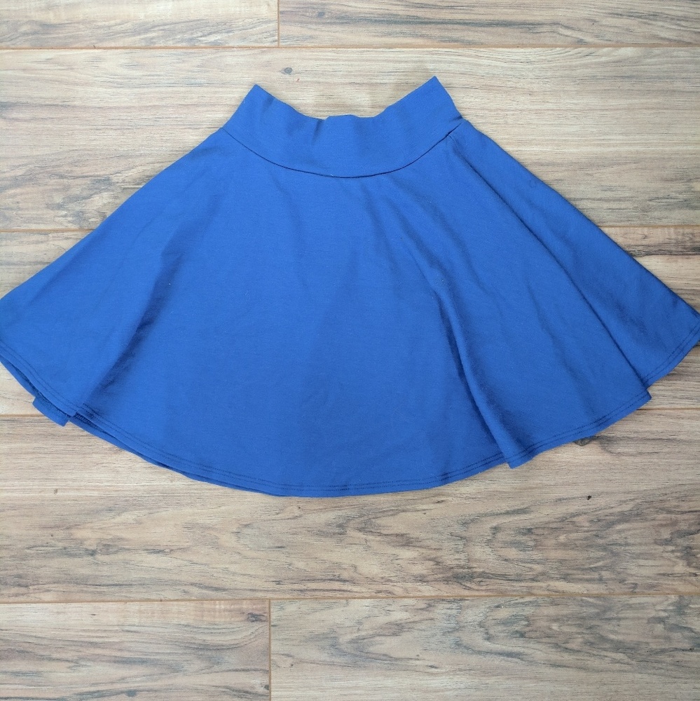 Blue skater skirt